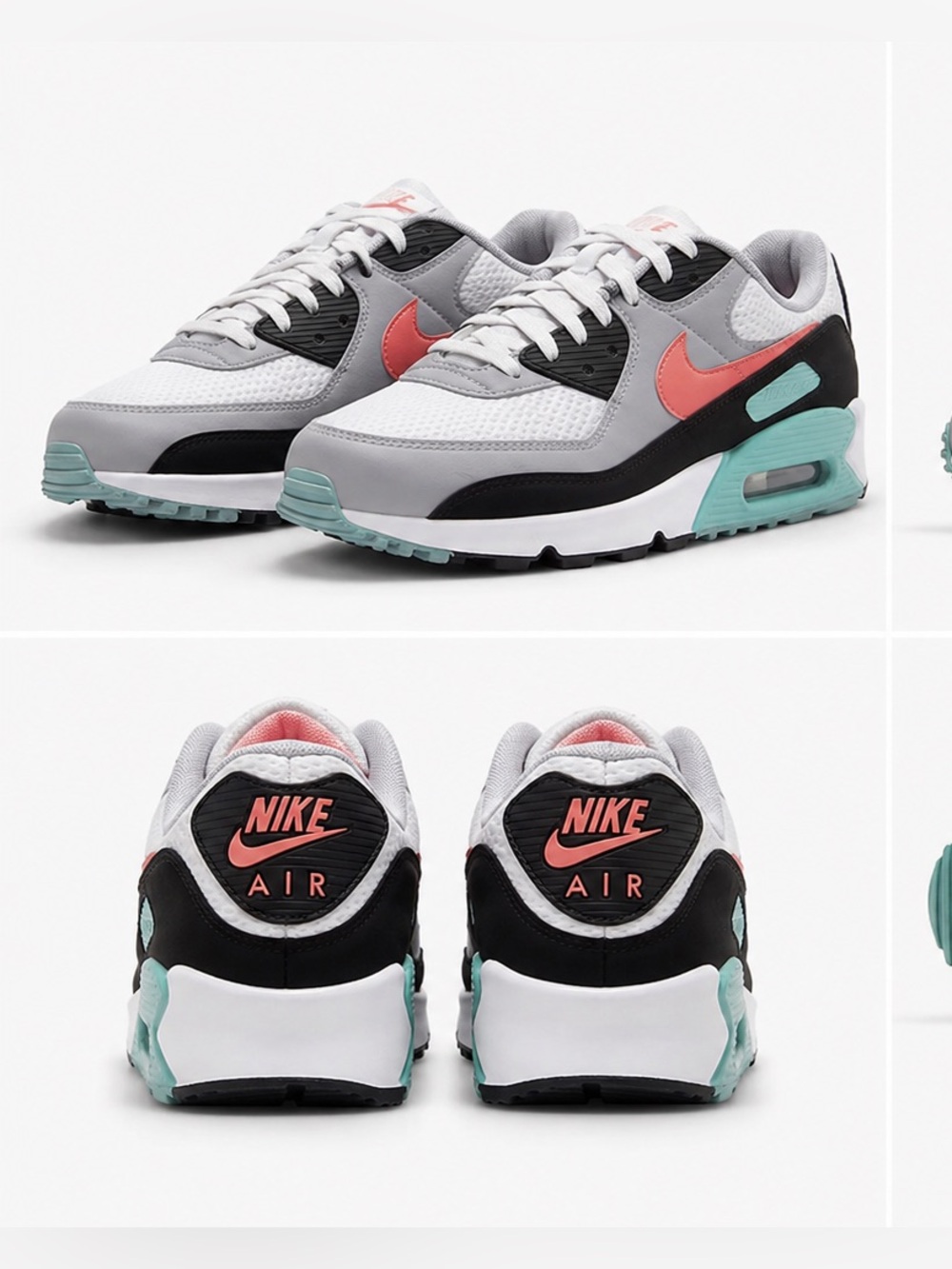 Nike Women’s Sneakers — Gray/Black/Coral/Teal